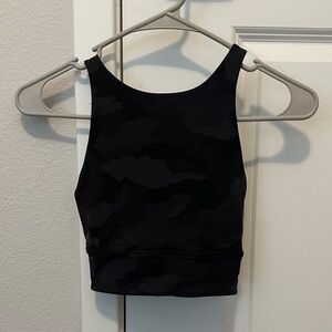 lululemon athletica Black Camo Crop Top